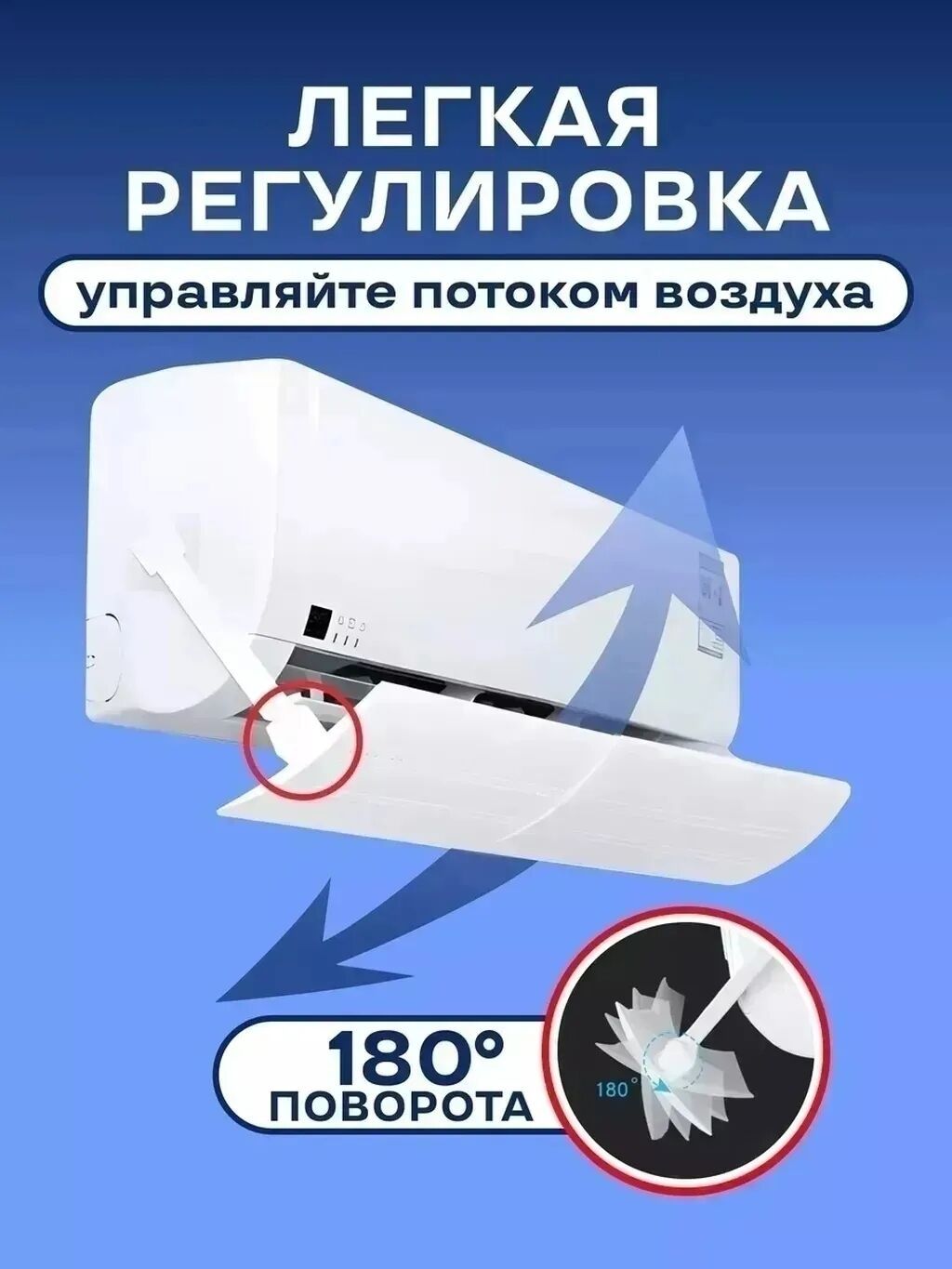 Защитный экран для кондиционера Направляет потоки холодного воздуха в: фото 7