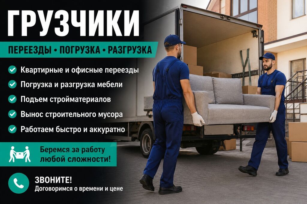 ГРУЗЧИКИ • ПЕРЕЕЗДЫ • ПОГРУЗКА Услуги: - Квартирные и офисные