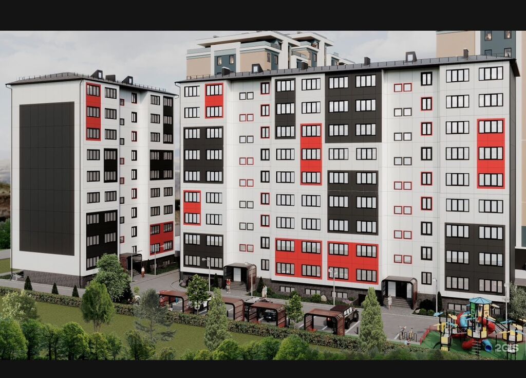 2 комнаты, 67 м², Тунгуч мкр Элитка, 9 этаж, ПСО (под самоотделку): фото 2