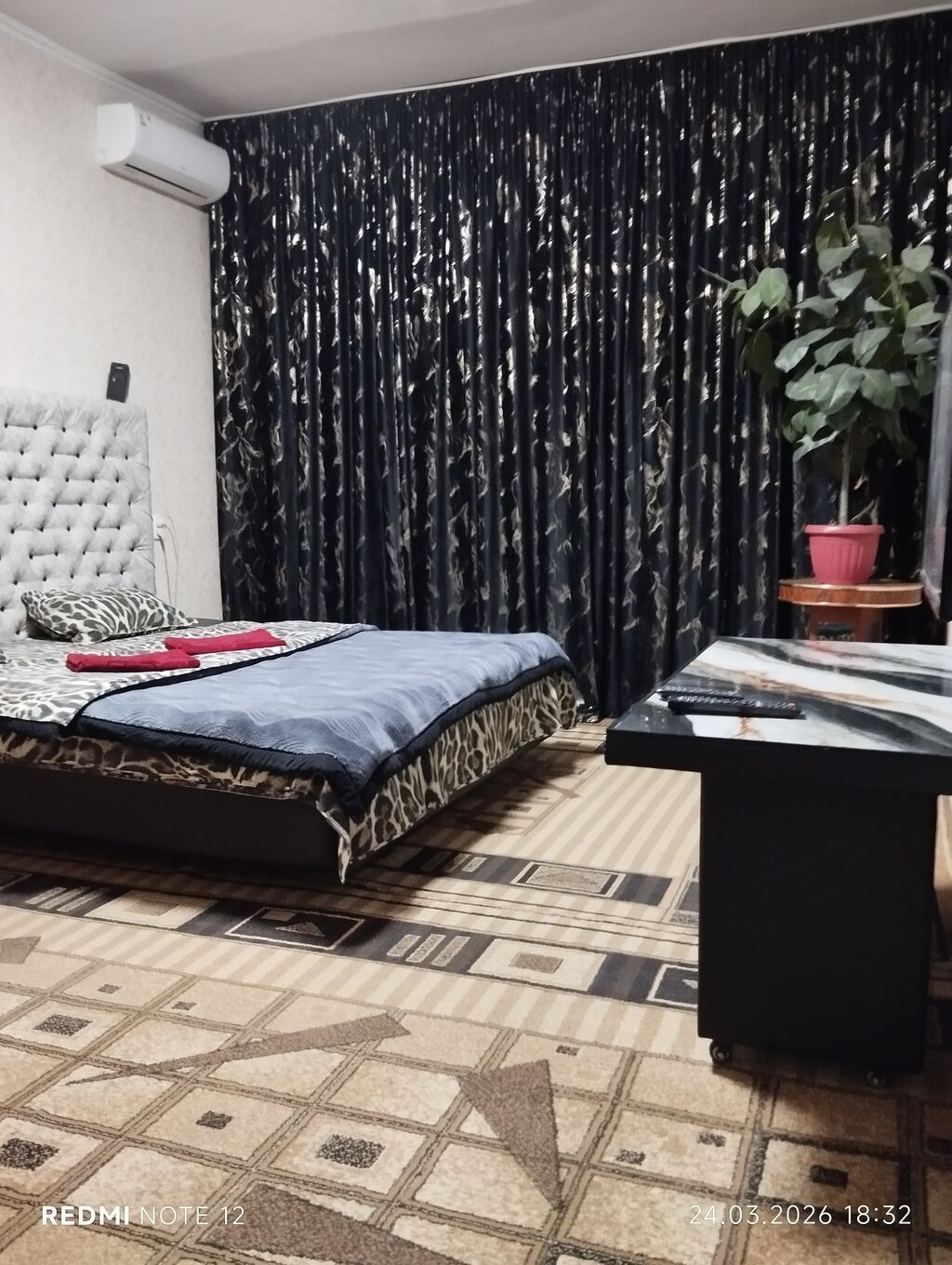 1 комната, Боконбаева/Уметалиева, Постельное белье, Кондиционер, Парковка: фото 6
