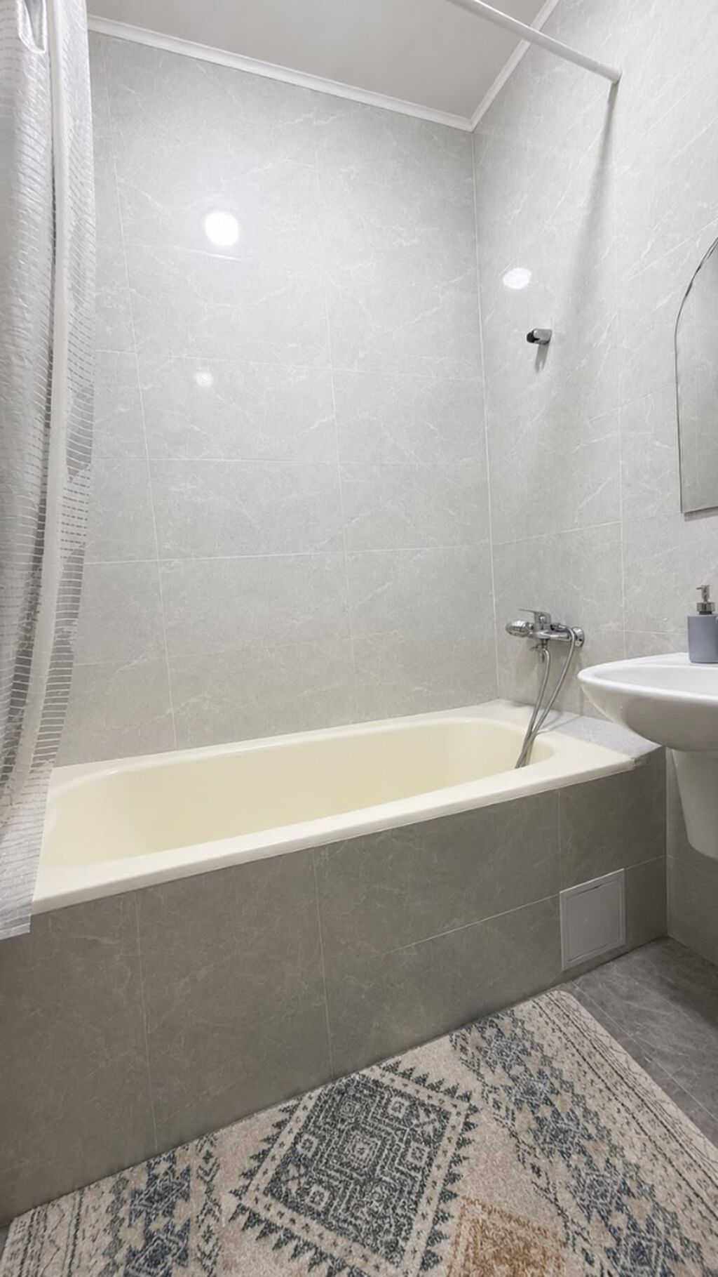 2 комнаты, 48 м², Дордой Плаза ТРЦ 105 серия, 5 этаж, Евроремонт: фото 7