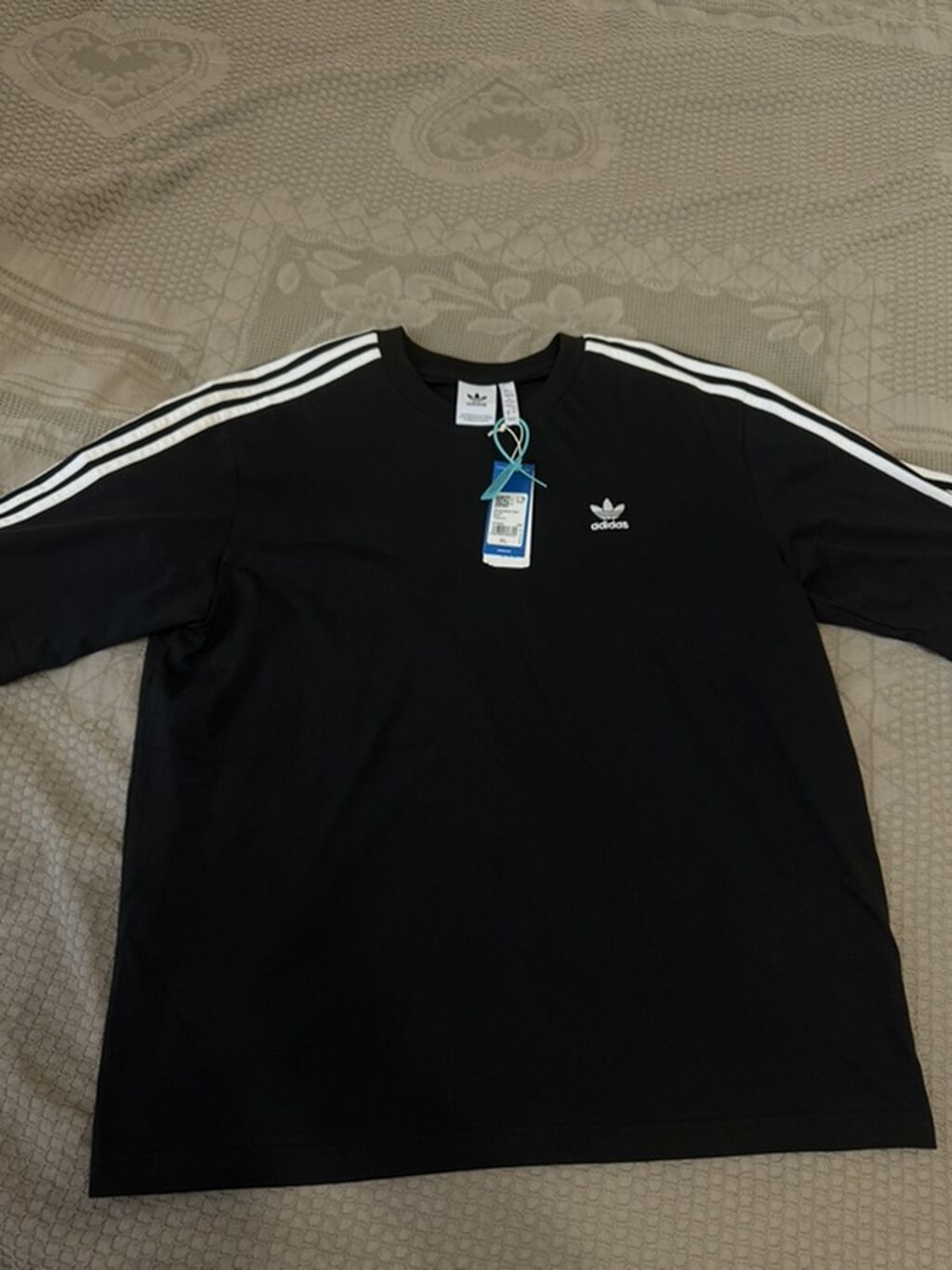 Мужская футболка, XL, Adidas, Новый, цвет - Черный, Платная доставка: фото 1