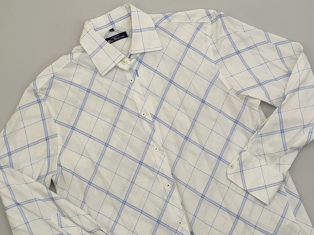 Koszule: Koszulа L (EU 40), stan - Dobry, wzór - Kratka, kolor - Biały — 1