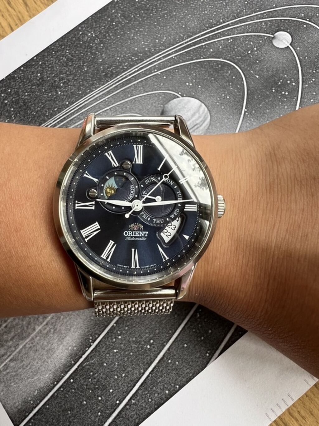 Orient Automatic с индикацией фаз Луны и дня недели - Японские: фото 3