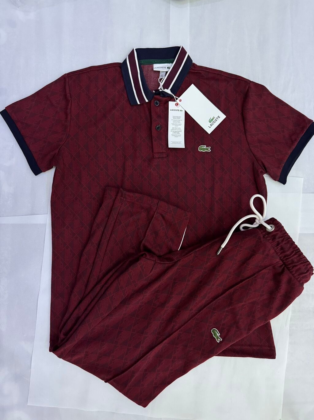 Мужской спортивный костюм, S, M, L, Lacoste, Новый, цвет - Красный, Самовывоз: фото 1