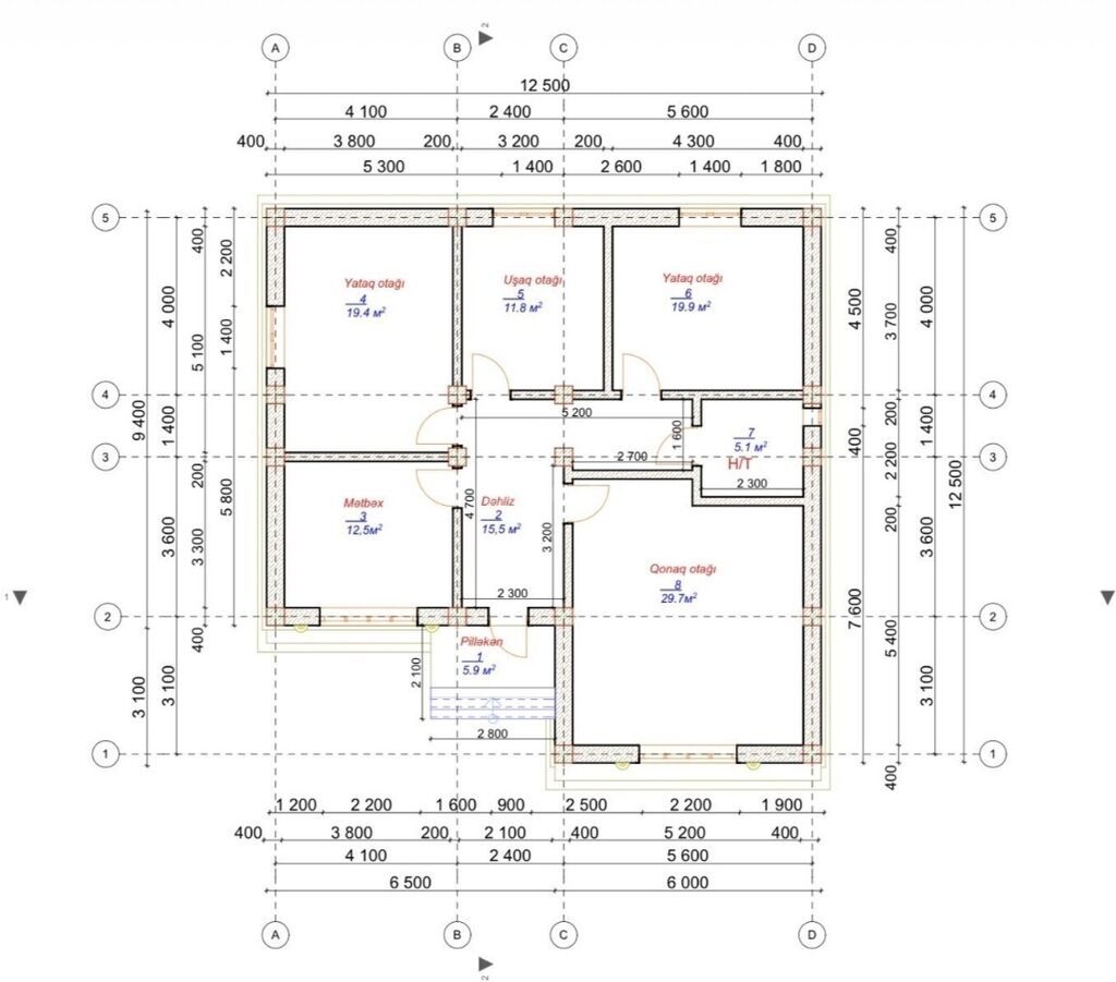 Buzovna 5 otaqlı, 121 kv. m, Yeni təmirli