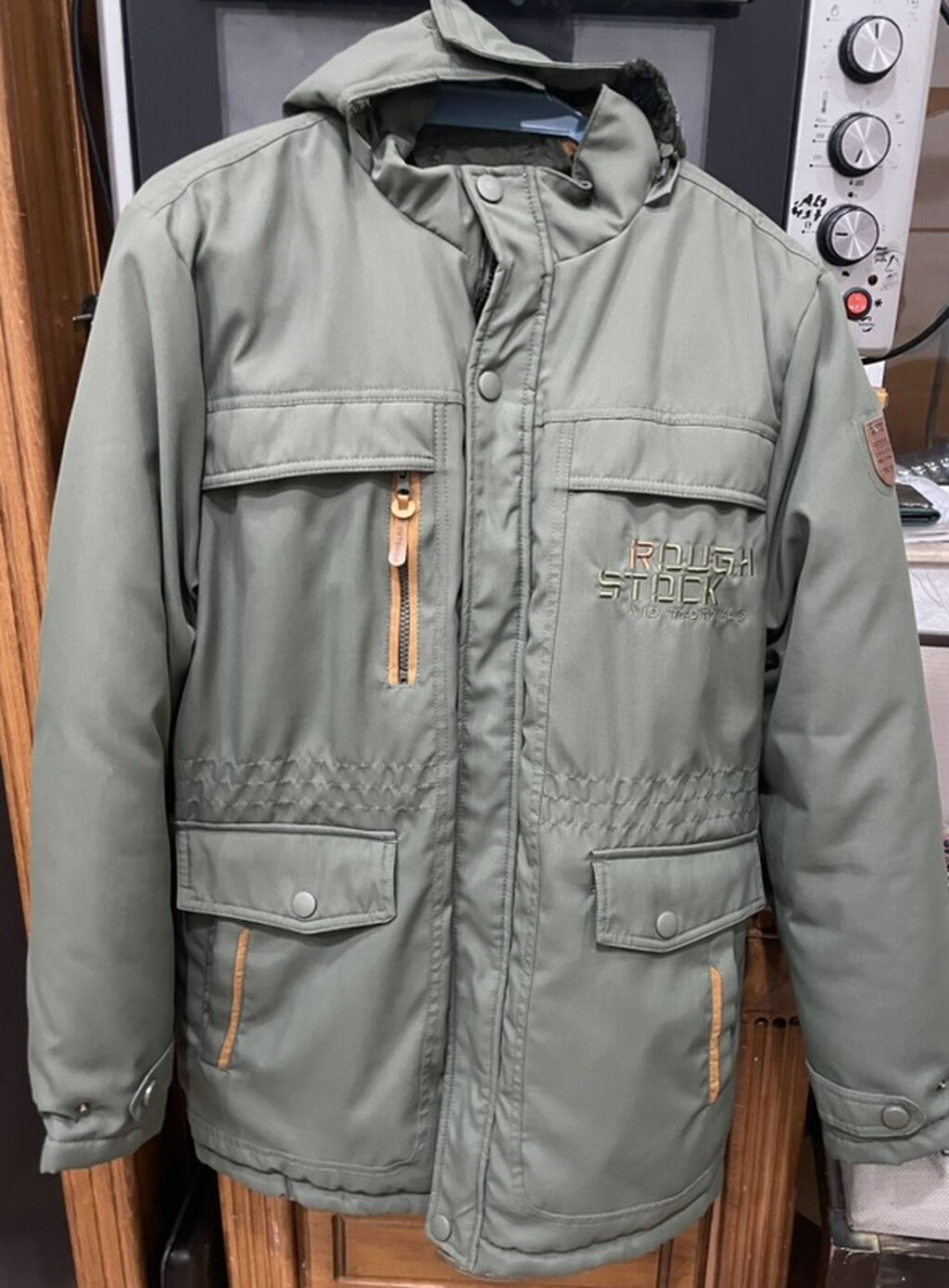 Kişi qış gödəkçəsi – Rough Stock - Rəng: zeytun-yaşıl - Ölçü: 2XL