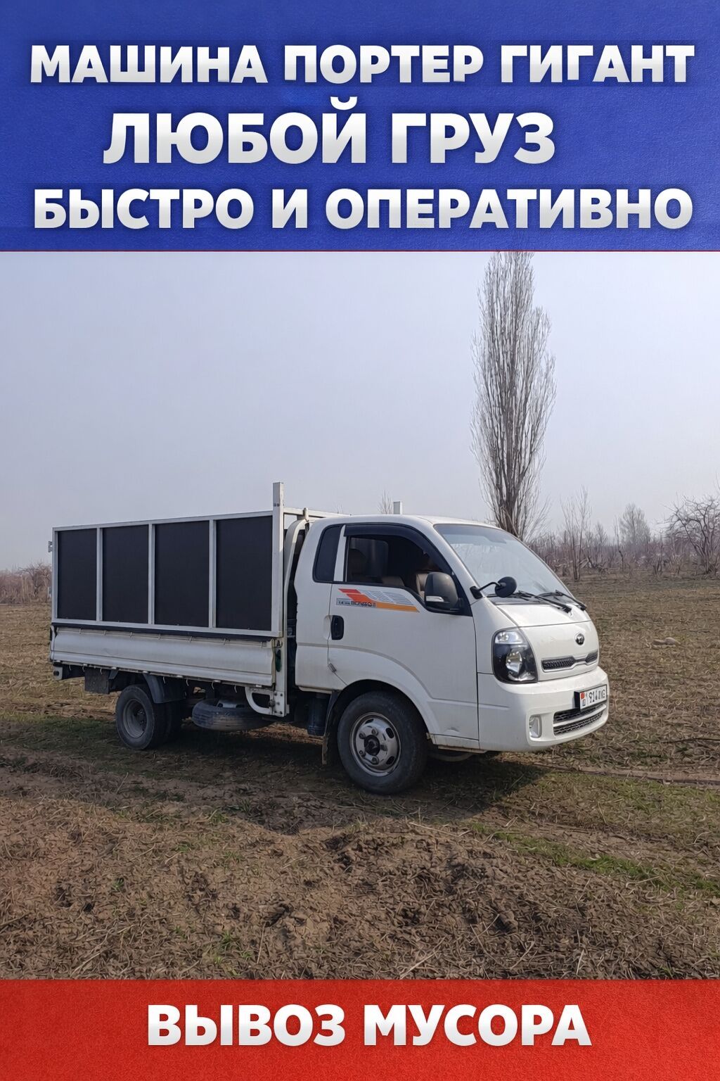 Грузоперевозки и вывоз мусора на Porter-гиганте