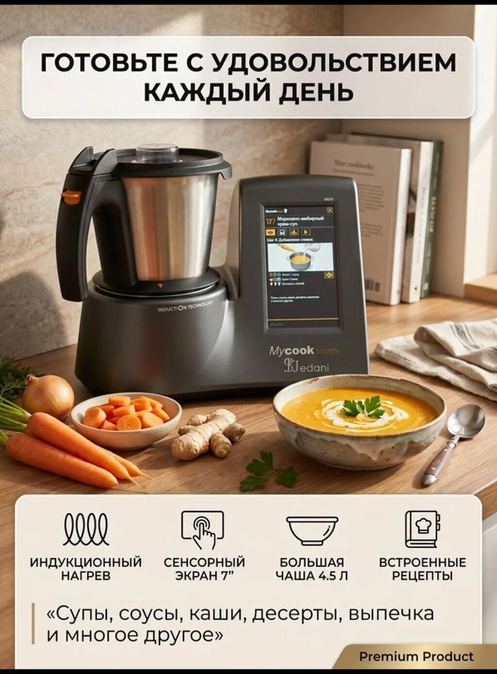 Умная кухонная машина Mycook Touch Jedani, новая: фото 2