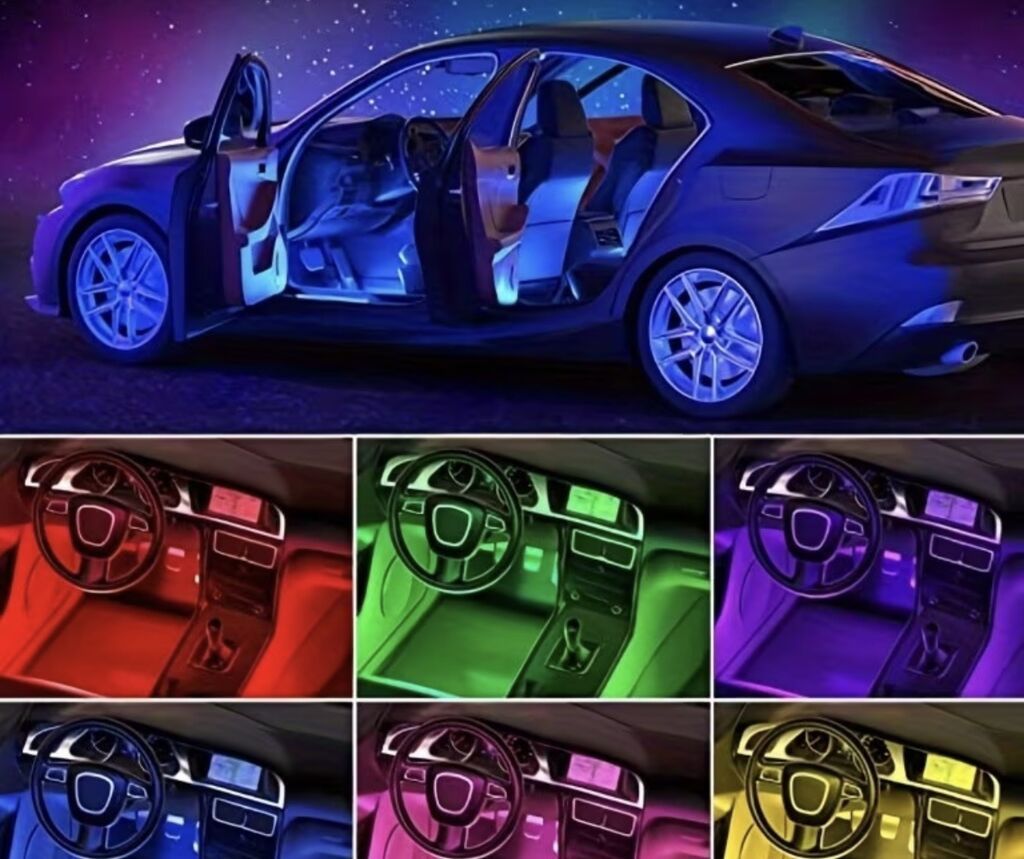 Автомобильная RGB‑подсветка салона с управлением через приложение и: фото 2