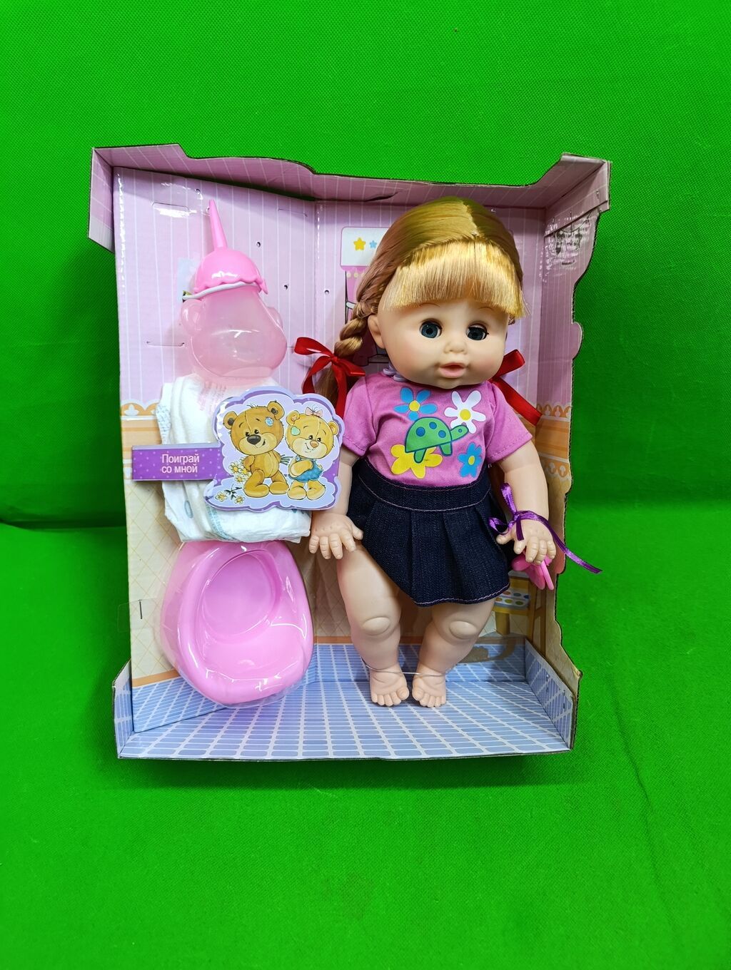 Кукла игрушка Комплектация товара: кукла, горшок, 3 памперса: фото 3