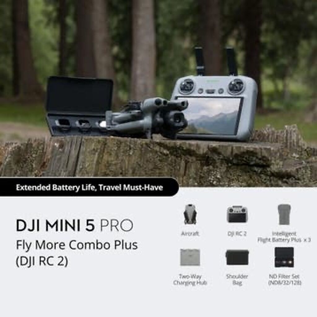 DJI Mini 5 Pro Fly More Combo Plus (с пультом DJI RC 2) Комплект для: фото 2