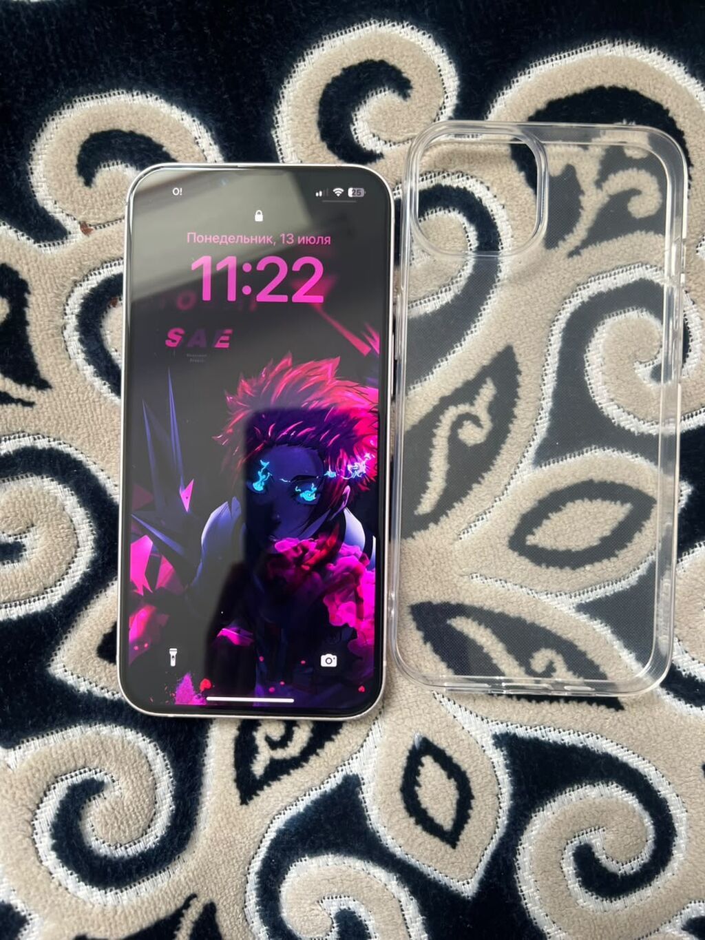 IPhone 13, Б/у, 128 ГБ, Розовый, Зарядное устройство, Защитное стекло, Чехол: фото 2
