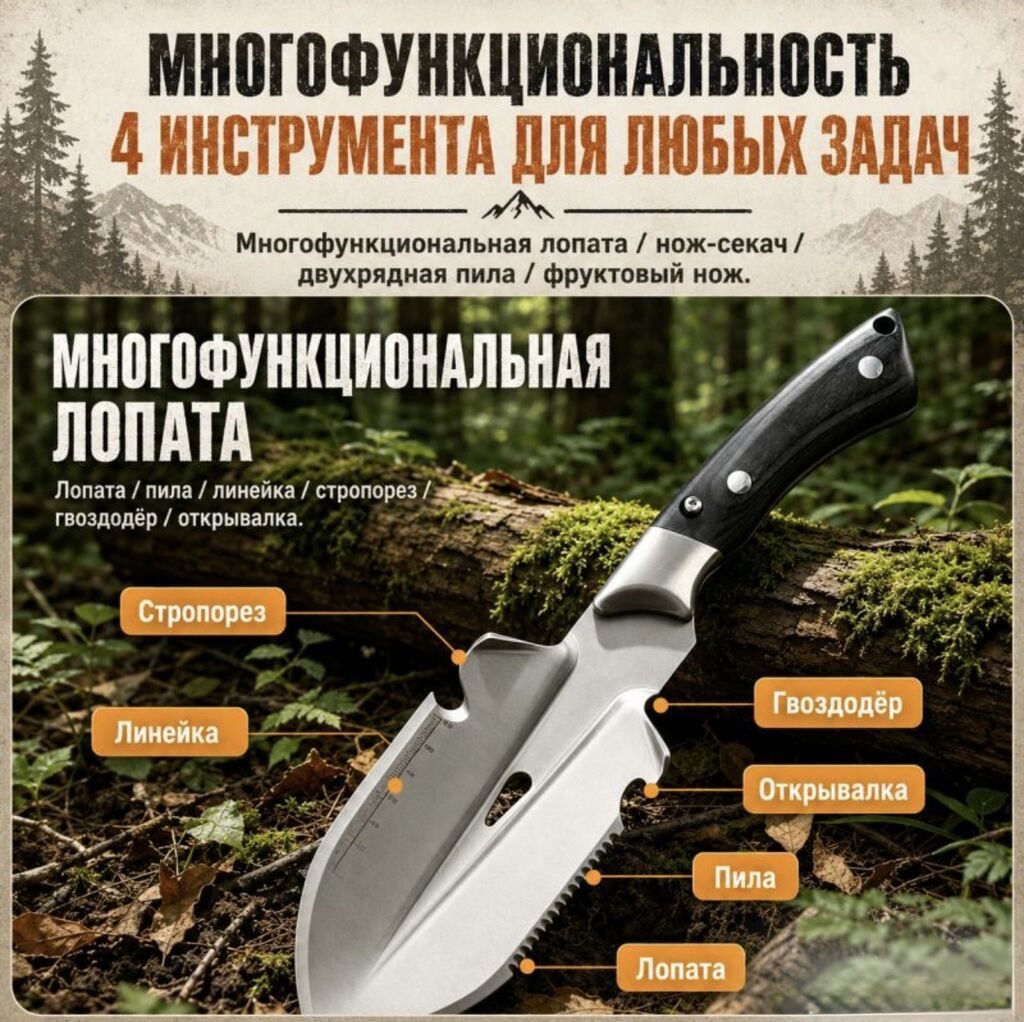 Походный набор выживания 4в1 Universal Tool Купить в Бишкеке — фото 2