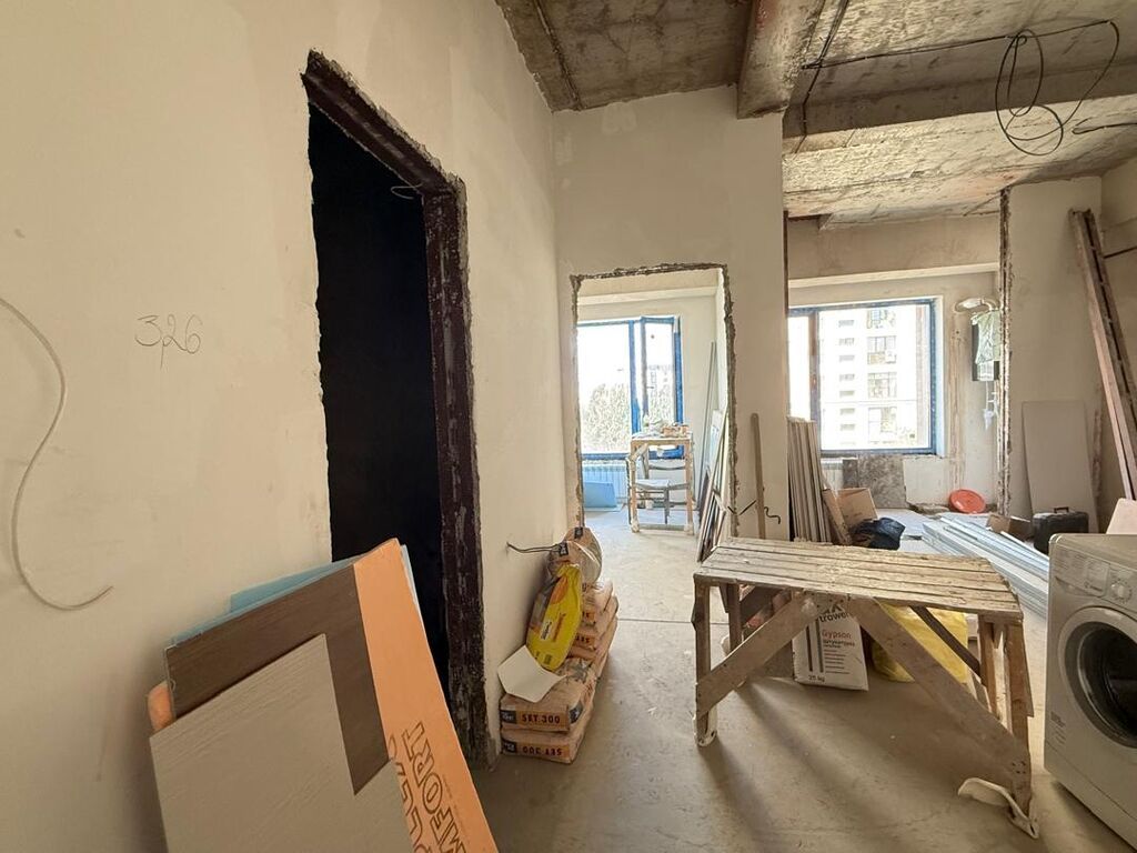 Студия, 40 м², Ак-Кеме Элитка, 6 этаж, ПСО (под самоотделку): фото 4