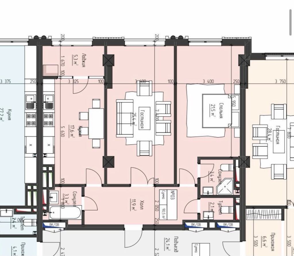 Закрытая продажа!* Da Vinci Асанбай 90 кв /4 этаж /1370$: фото 4