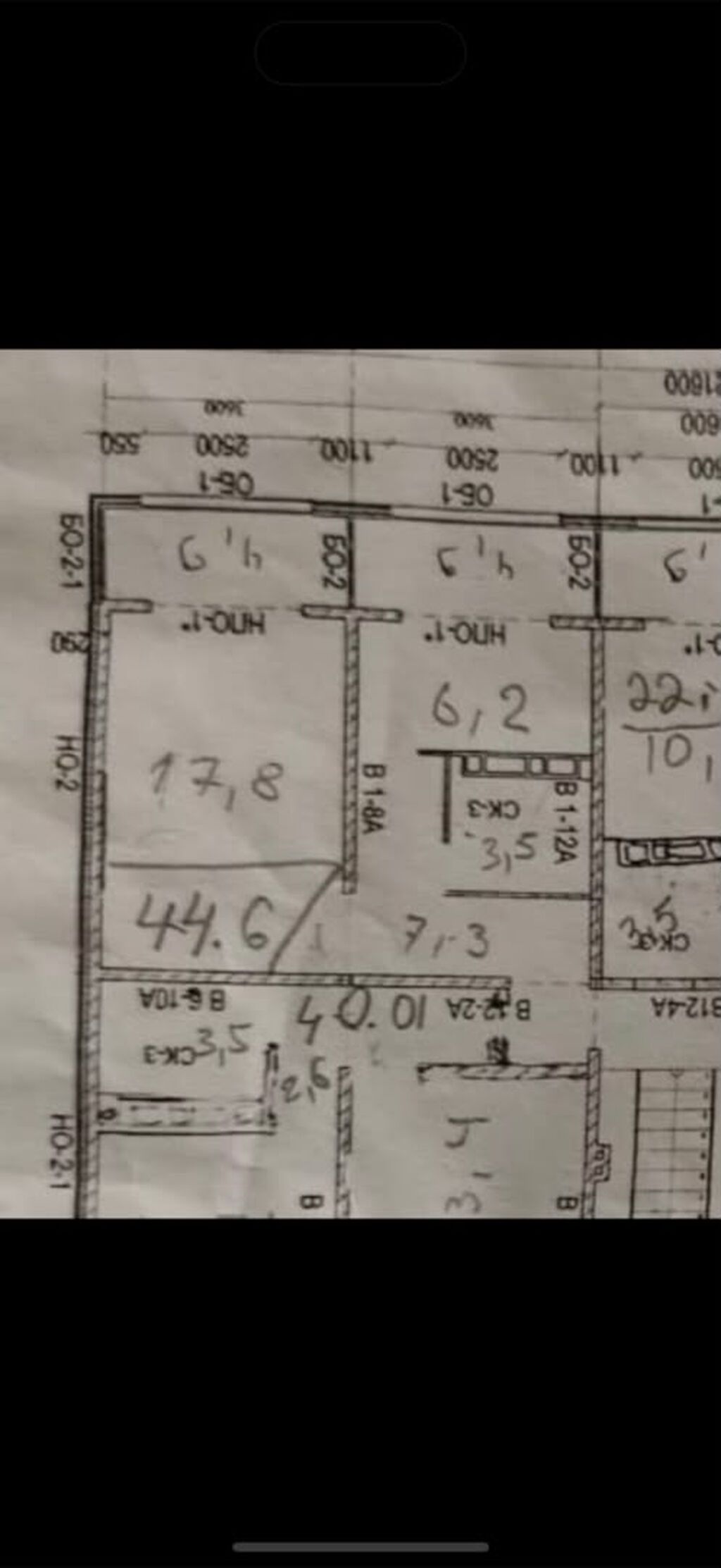 1 комната, 44 м², ул. Тоголок Молдо / БЧК Индивидуалка, 3 этаж, ПСО (под самоотделку): фото 2