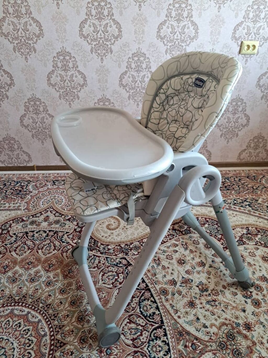 Стульчик для кормления, Б/у, Chicco, Трансформер, цвет - Белый, Самовывоз, Платная доставка: фото 8