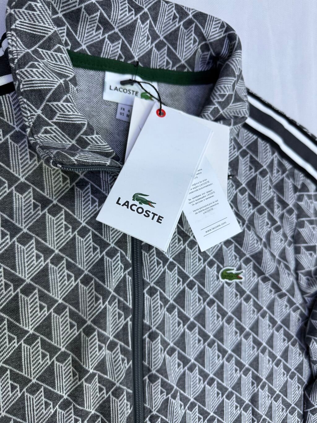 Мужской спортивный костюм, S, M, L, Lacoste, Новый, цвет - Серый, Самовывоз: фото 2