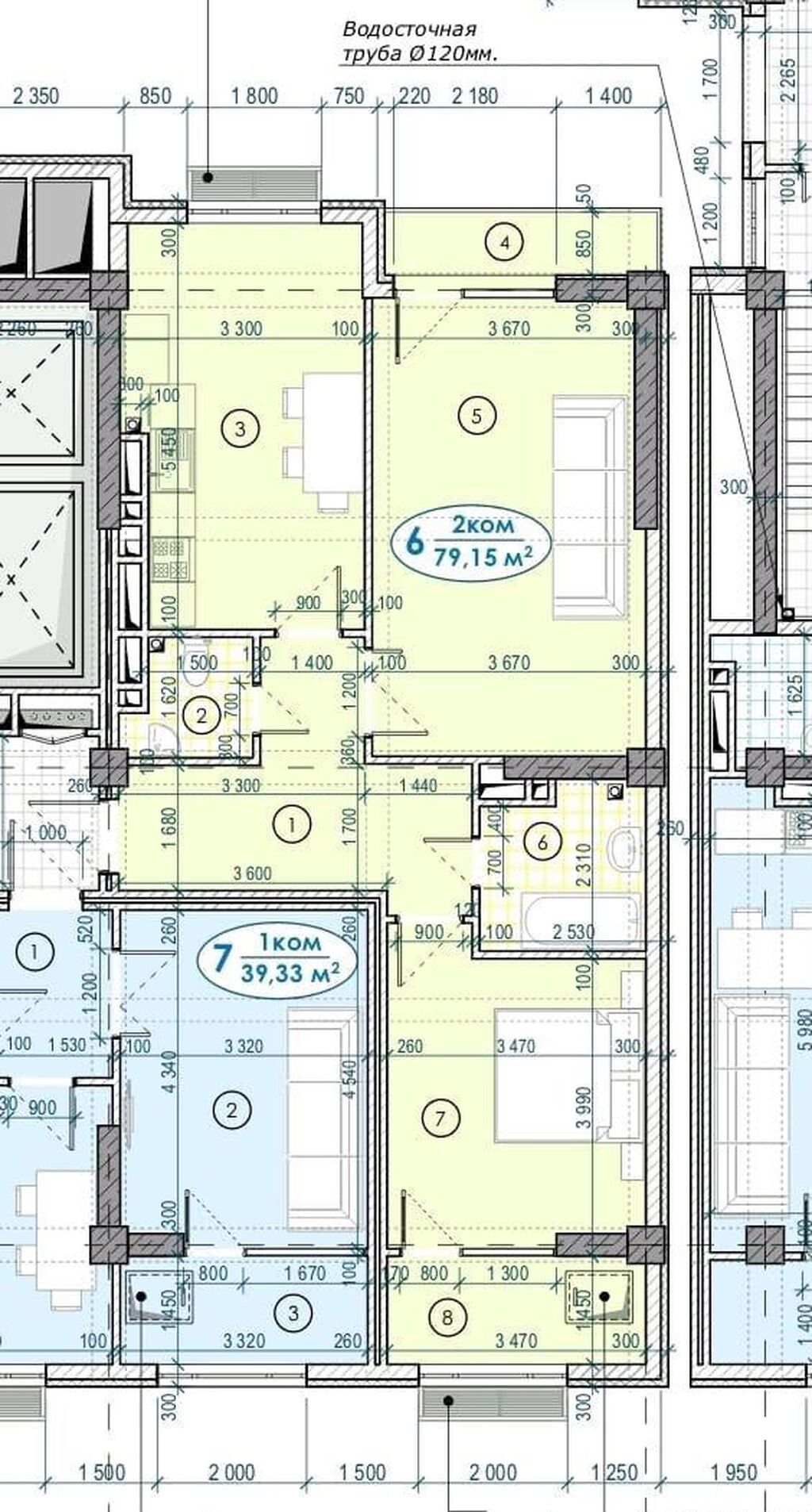 2 комнаты, 79 м², Азия Молл Элитка, 9 этаж, Евроремонт: фото 2