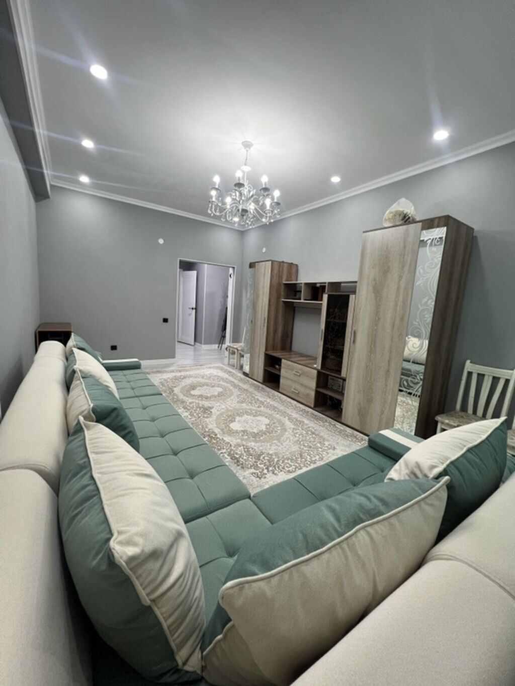 2 комнаты, 66 м², Тунгуч мкр 6 этаж, Свежий ремонт: фото 2