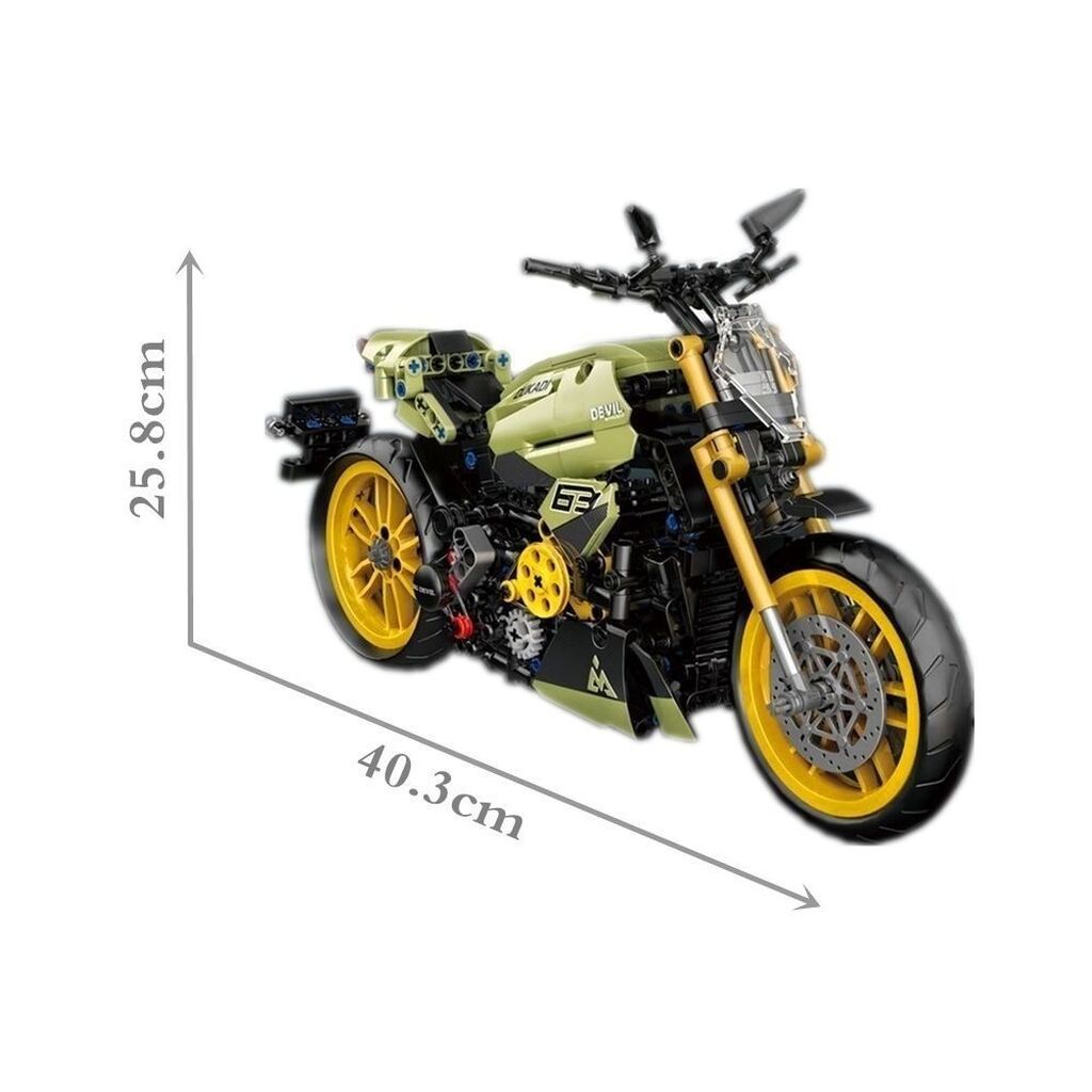 Мотоцикл Ducati, 700 деталей, 40,3 см Доставка: бесплатно Оплата: фото 2