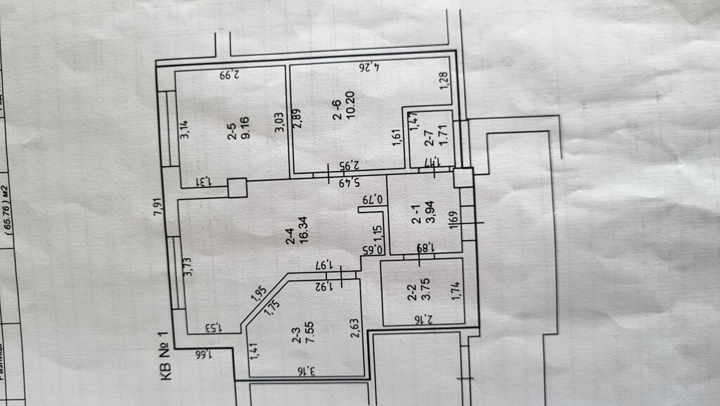 2 комнаты, 56 м², Индивидуалка, 7 этаж: фото 2