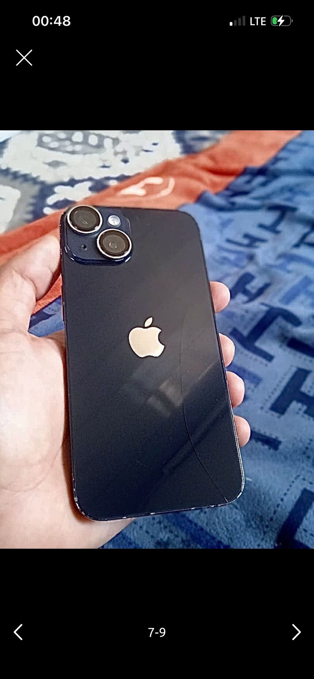 IPhone 14, Б/у, 256 ГБ, Синий, Защитное стекло, Чехол, 79 %: фото 7