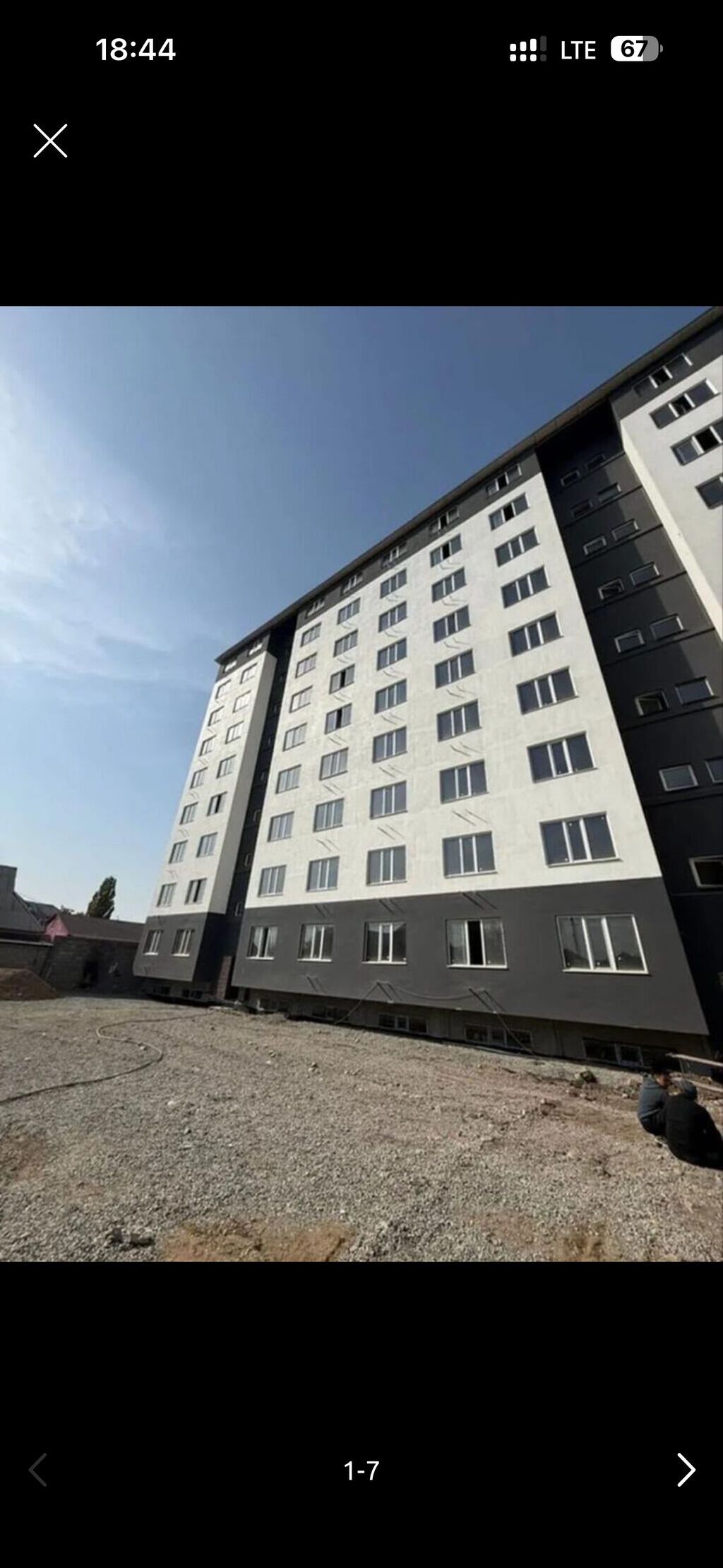 1 комната, 44 м², Арча-Бешик ж/м 107 серия, 4 этаж, ПСО (под самоотделку): фото 3