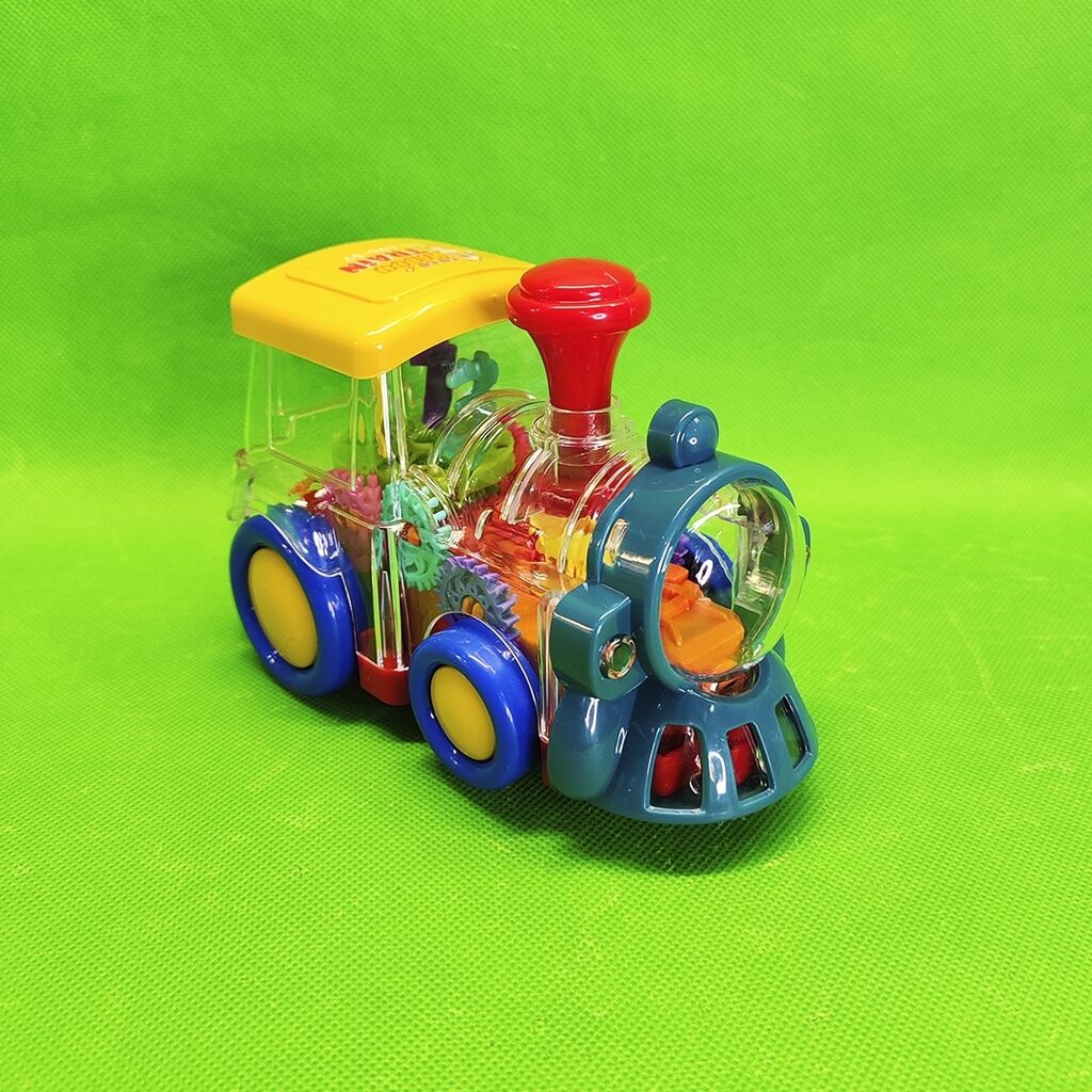 Поезд игрушка «Мой город», 2 предмета, на батарейках, жёлтый