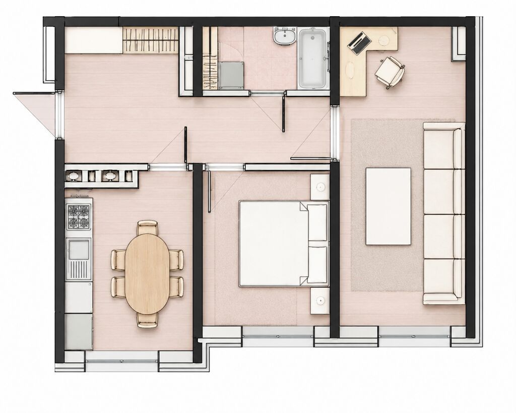 2 комнаты, 88 м², Кок-Жар ж/м 106 серия, 6 этаж, ПСО (под самоотделку): фото 2