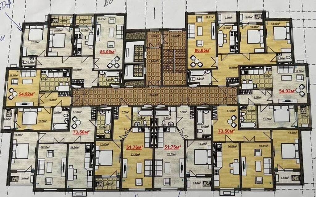 3 комнаты, 86 м², Пишпек Индивидуалка, 15 этаж: фото 2