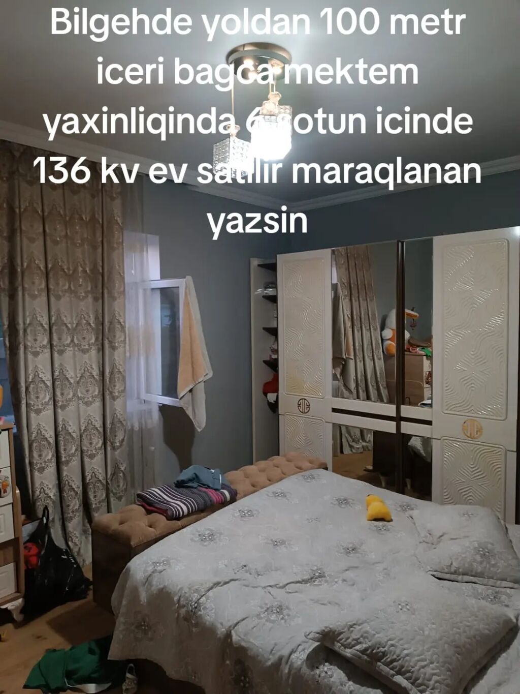 Həyət evi satılır - 1 mərtəbəli, manqal damlı (qırmızı metal kirəmit)