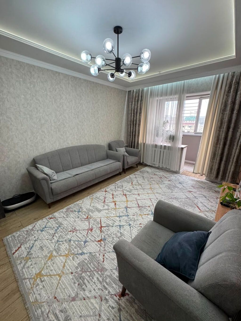 3 комнаты, 70 м², Улан мкр 106 серия, 9 этаж, Евроремонт: фото 2