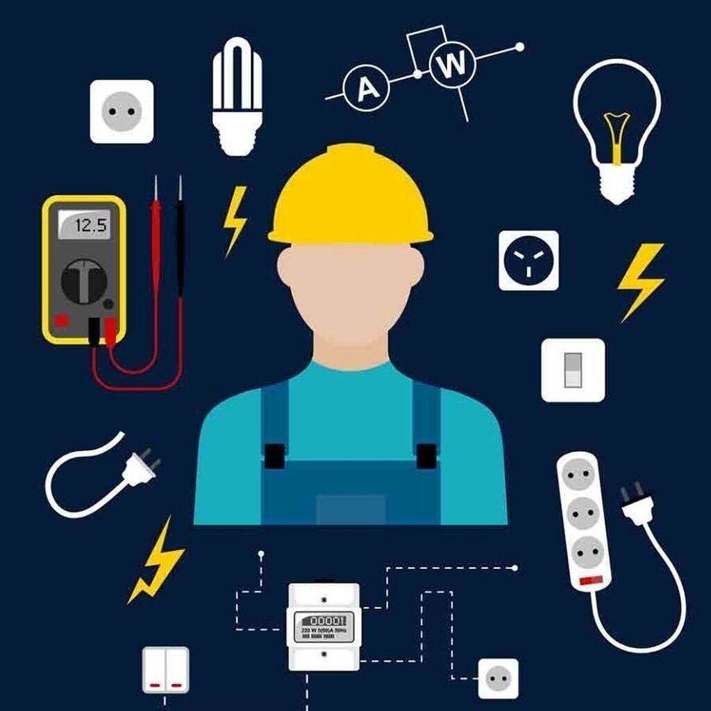 услуги электрика Электрик электрик электрик электрик: 200 KGS ᐈ ...