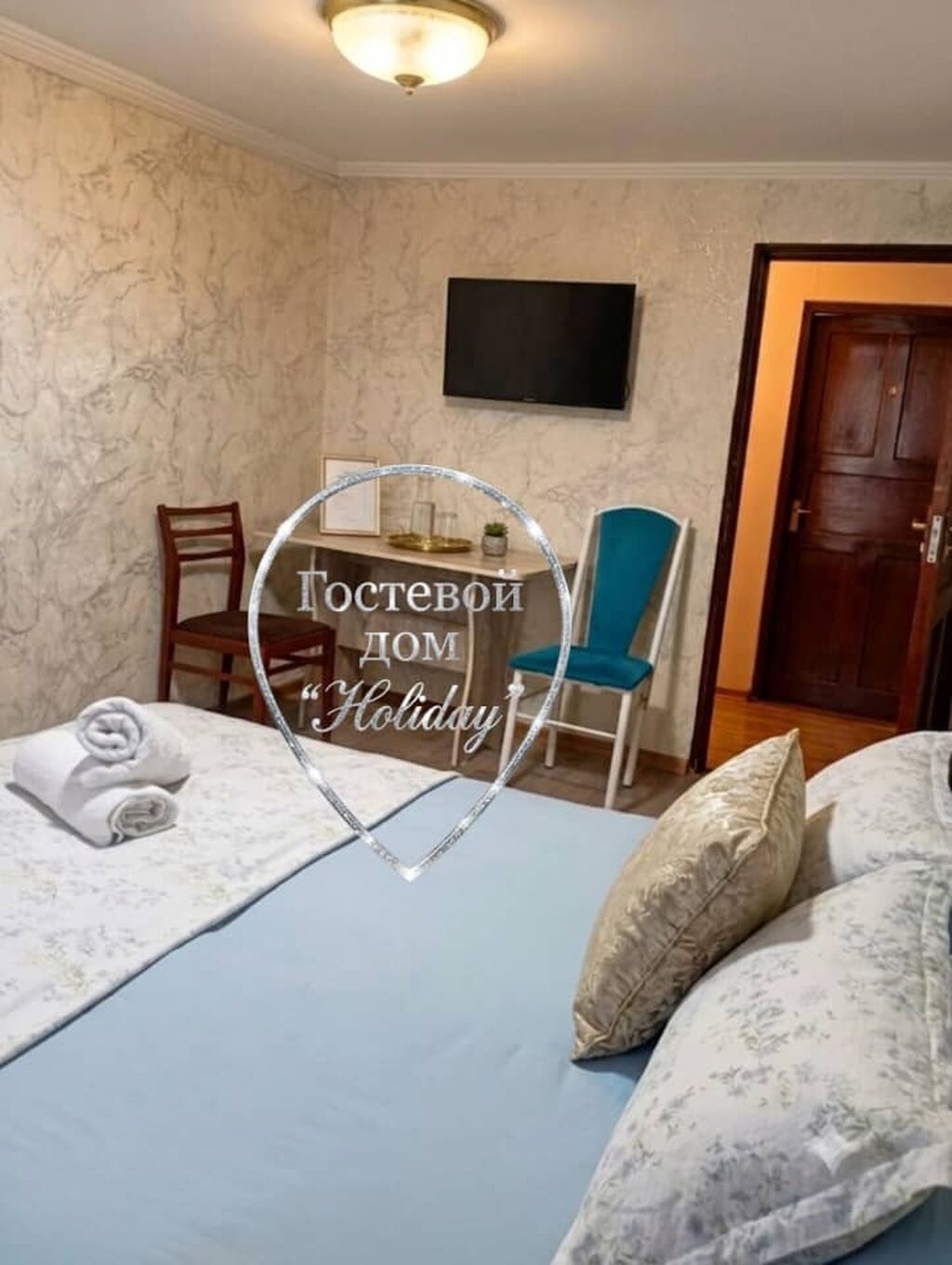 1 комната, Пишпек, Кондиционер, Душевая кабина, Постельное белье, фото 3
