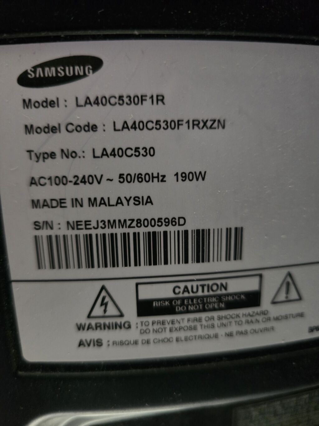 Телевизор Samsung LA40C530F1R Санарипа и интернета на тв нет. Район: фото 2