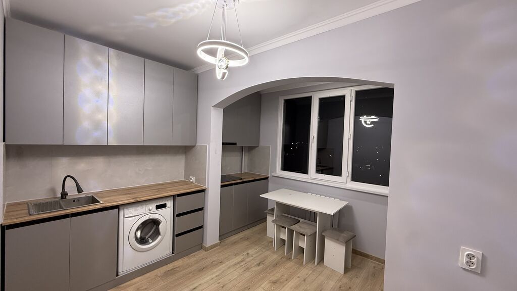 1 комната, 45 м², Киргизия 1 105 серия, 6 этаж, Дизайнерский ремонт: фото 3