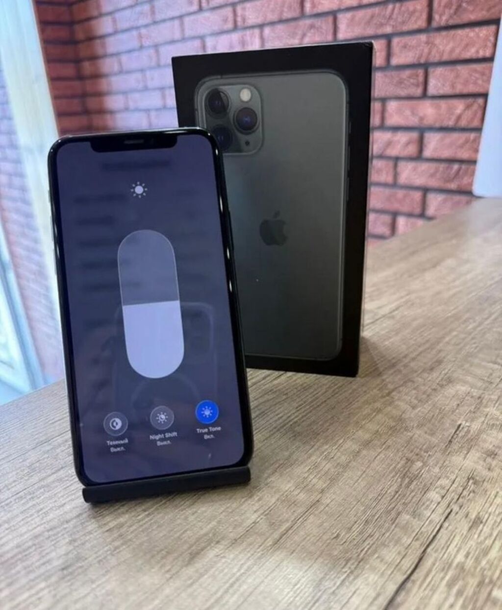 IPhone 11 Pro, Б/у, 256 ГБ, Matte Midnight Green, Коробка — фото 3