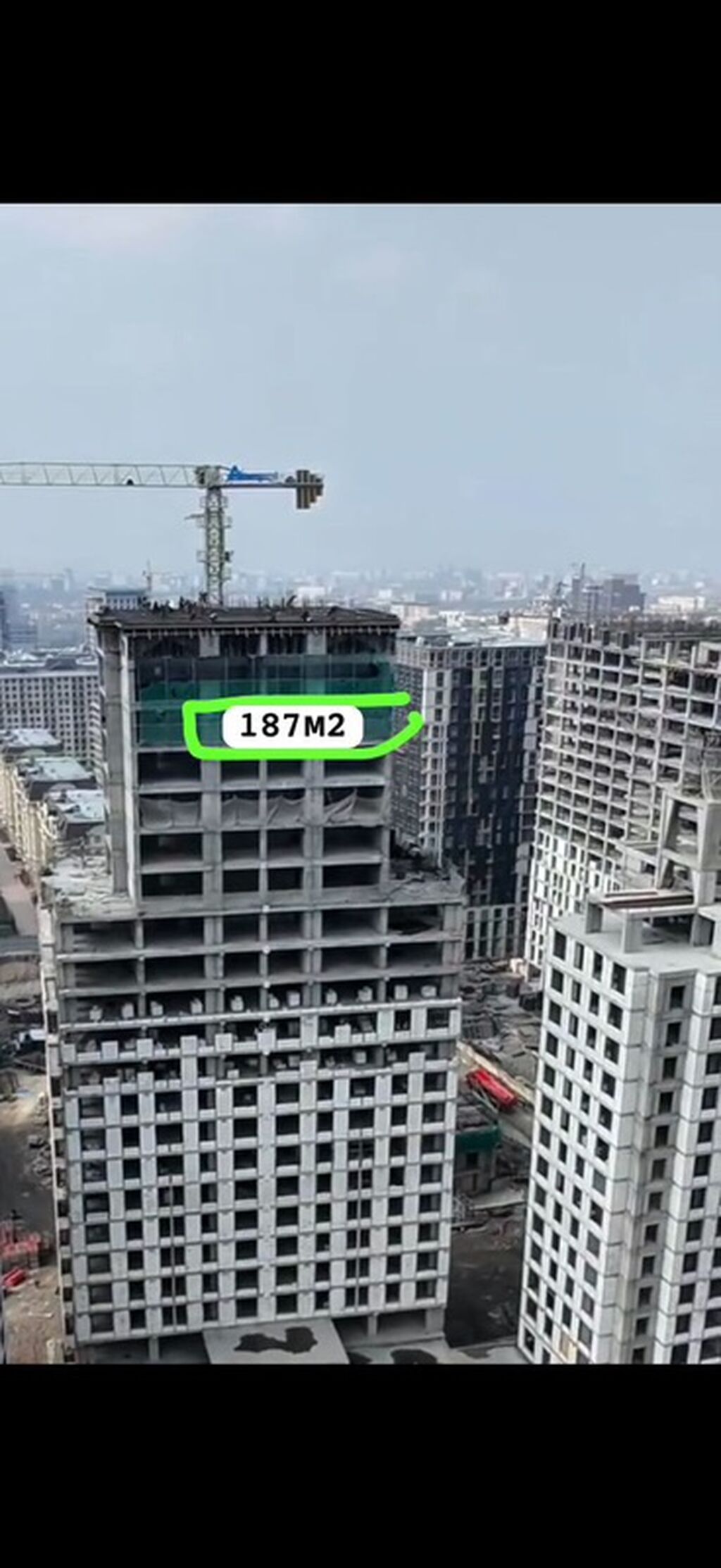 6 комнат, 187 м², Асанбай мкр Элитка, 19 этаж, ПСО (под самоотделку): фото 2
