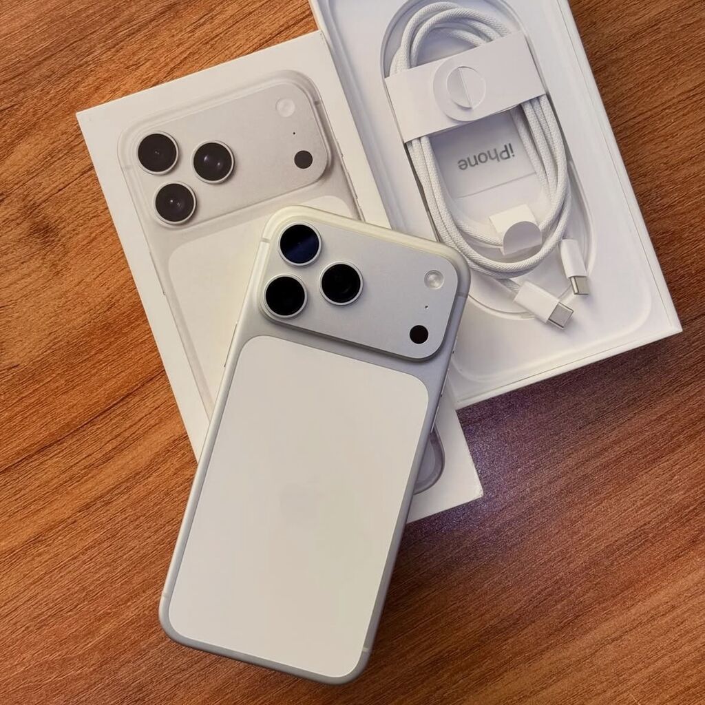 IPhone 17 Pro Max, Б/у, 512 ГБ, Белый, Защитное стекло, Чехол, 99 %: фото 4