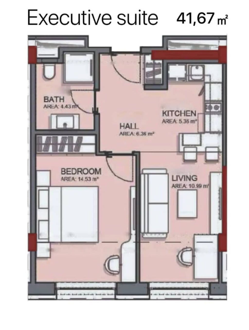 2 комнаты, 42 м², Ортосайский рынок / базар Элитка, 2 этаж, Дизайнерский ремонт: фото 3