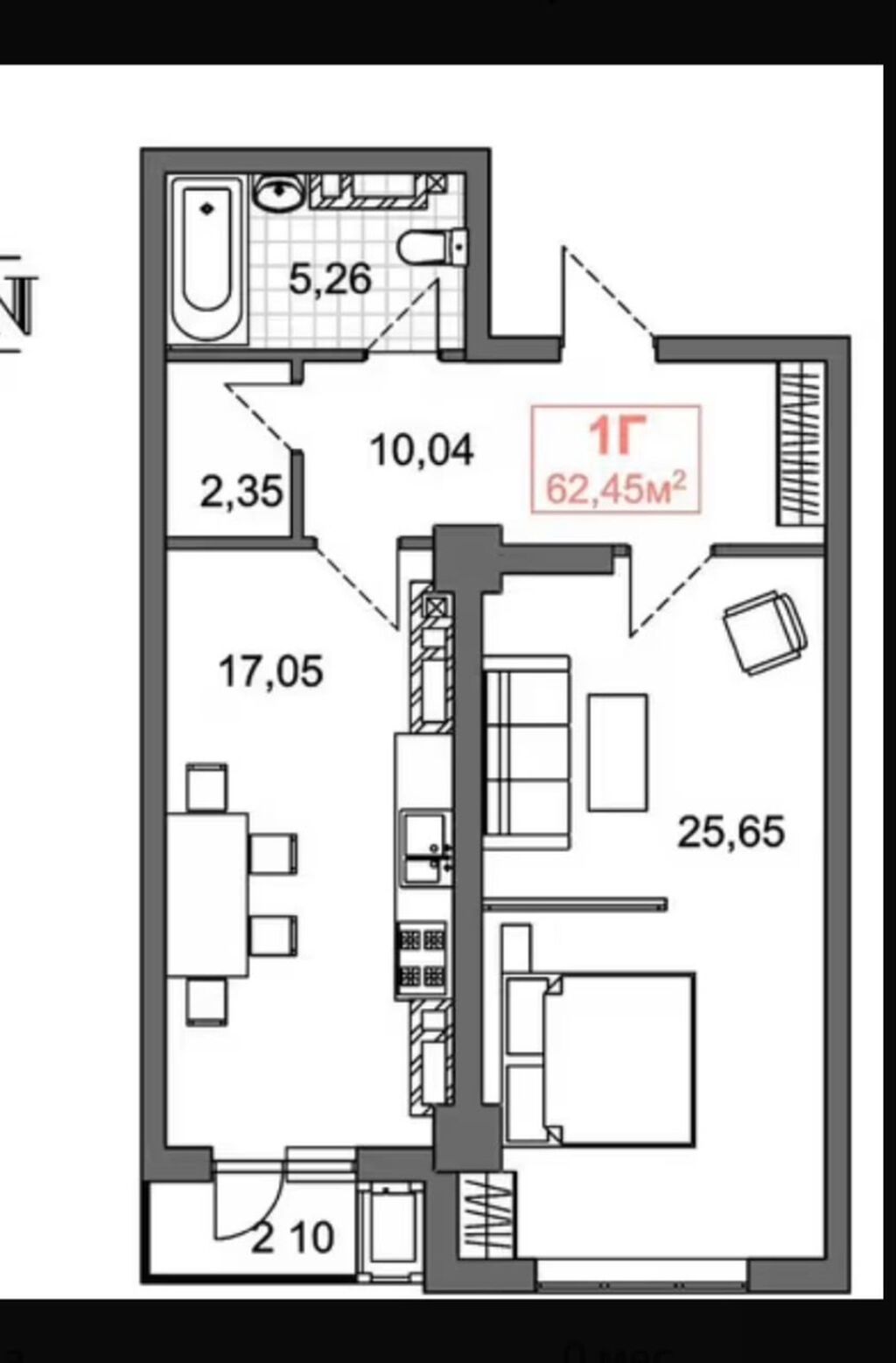 1 комната, 63 м², Южная Магистраль Элитка, 3 этаж, Евроремонт: фото 7