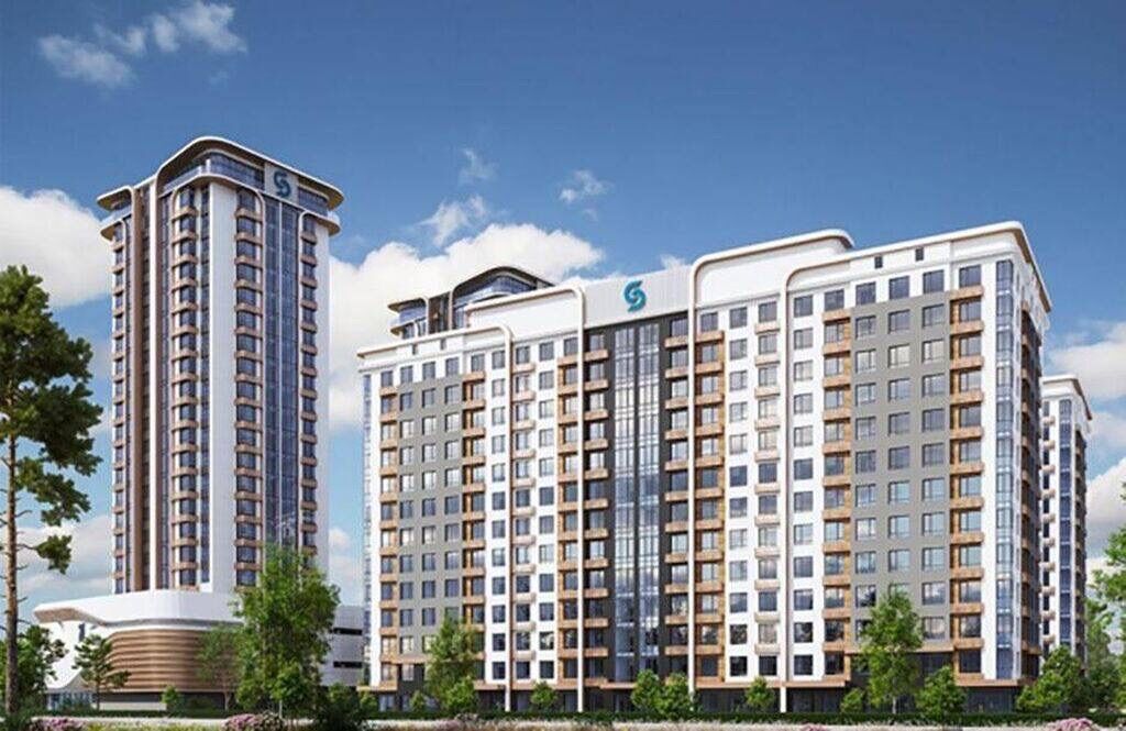 1 комната, 44 м², Азия Молл Элитка, 12 этаж, ПСО (под самоотделку): фото 1