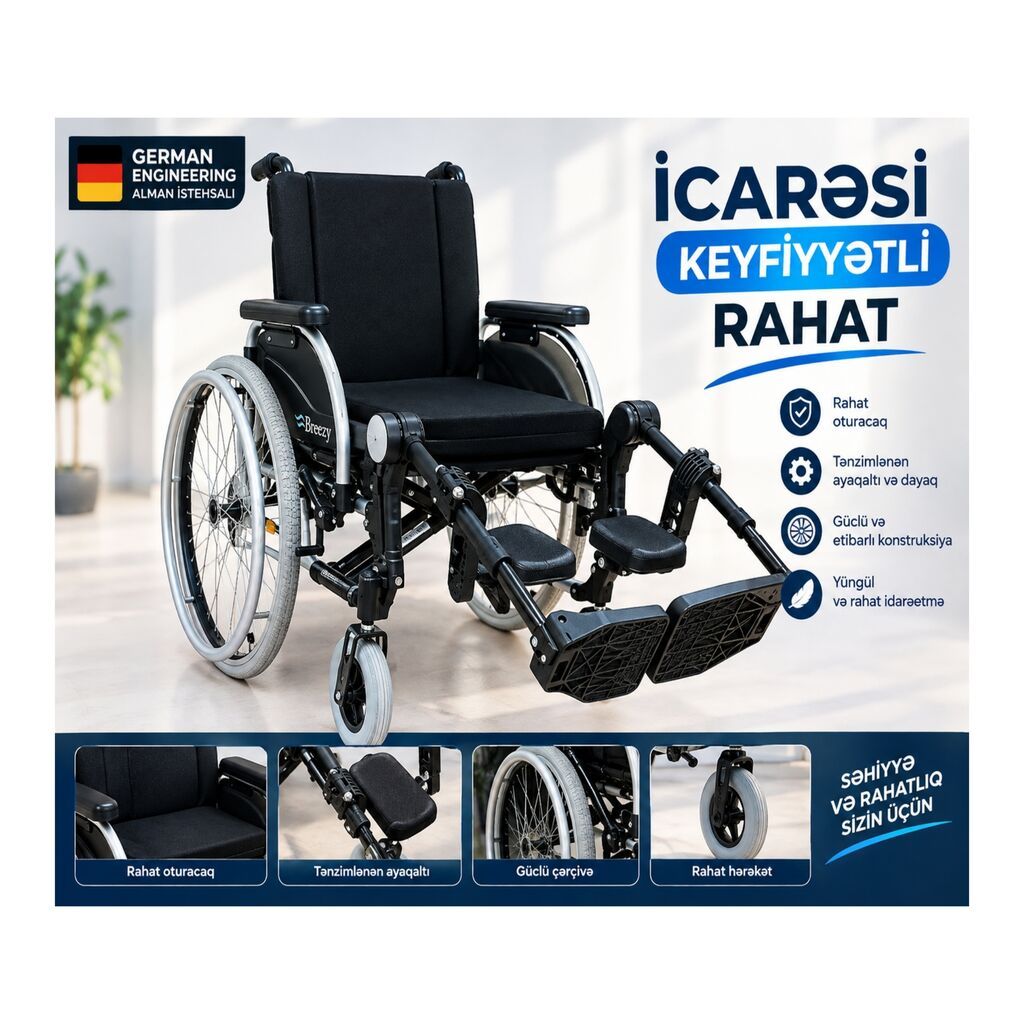 İcarəyə verilən əlil arabası – Alman istehsalı, German Engineering
