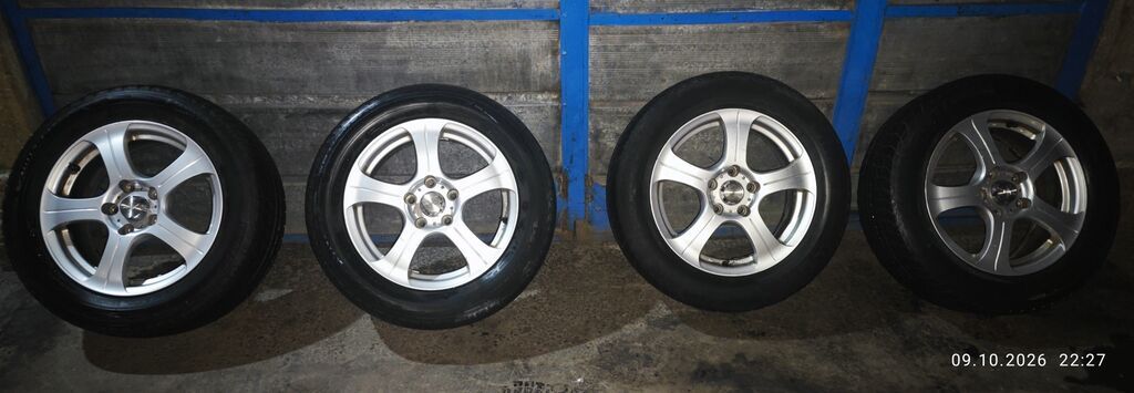 Колеса в сборе 215 / 60 / R 16, Всесезонная, Б/у, Комплект, Легковые, Литые, отверстий - 5: фото 3