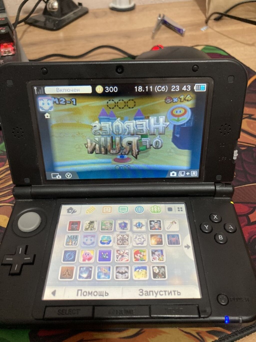 Nintendo 3DS XL красно-черная: фото 1