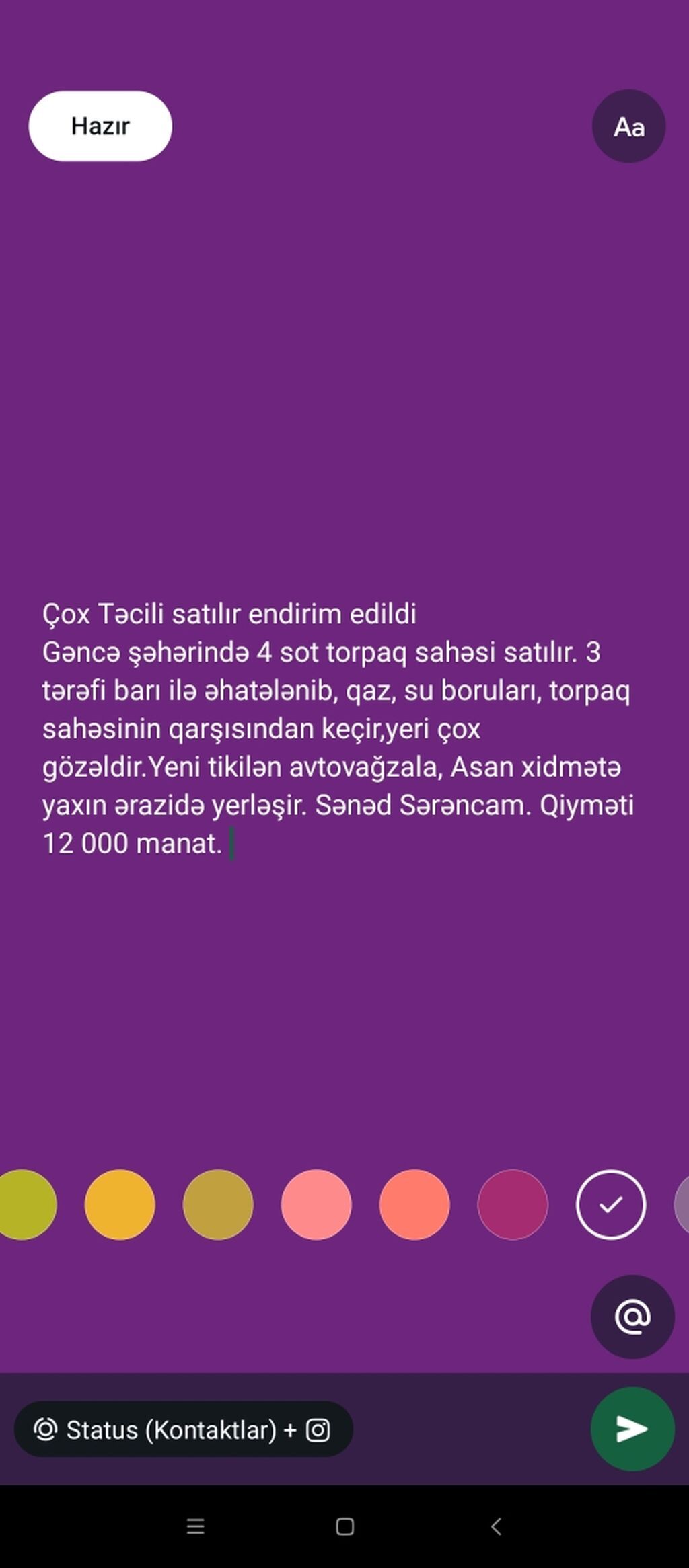 4 sot, Tikinti, Makler, Bələdiyyə