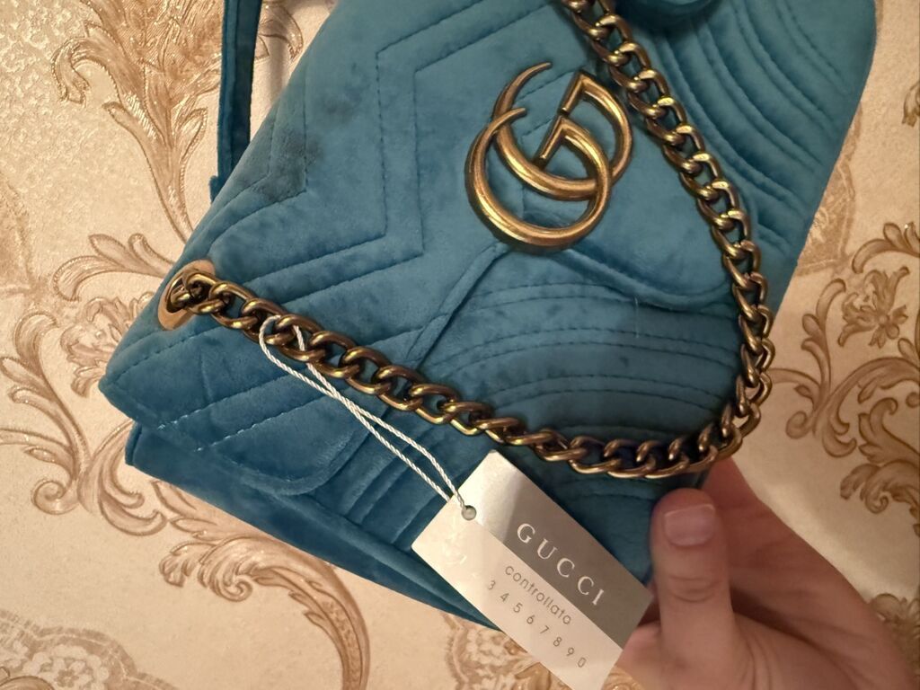 Классическая сумка, Gucci, Италия, Материал: Бархат, Застежка на магните, Женские, Новый: фото 5