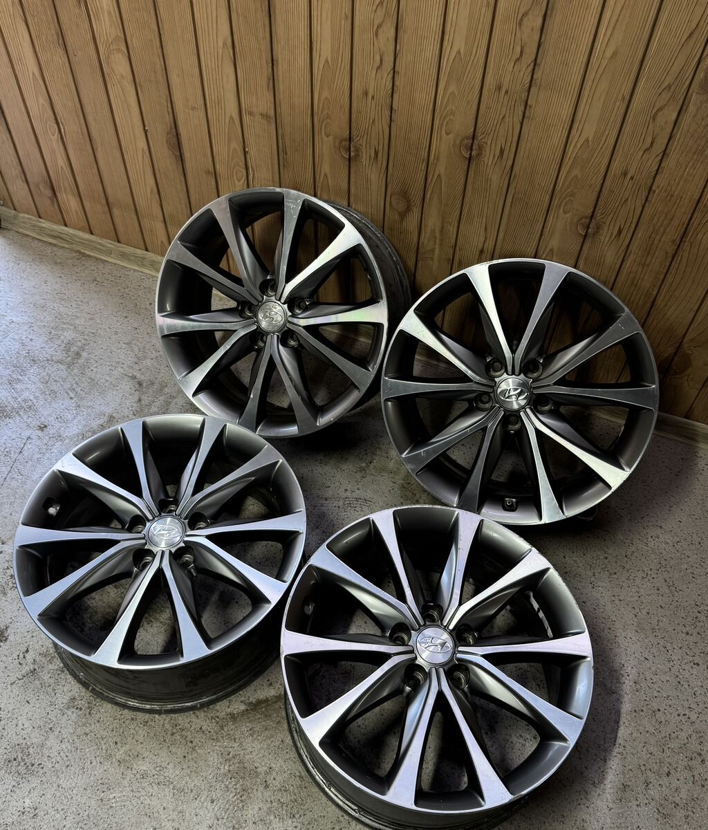 Литые Диски R 18 Hyundai, Комплект, отверстий - 5, Б/у: фото 2